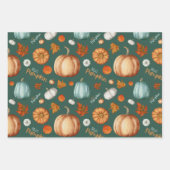 Hello Pumpkin Wrapping Paper Flat Sheet Set 3 Geschenkpapier Set (Vorderseite)