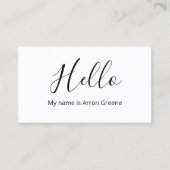 HELLO QR Code Social Media Icons Networking Busi Visitenkarte (Vorderseite)