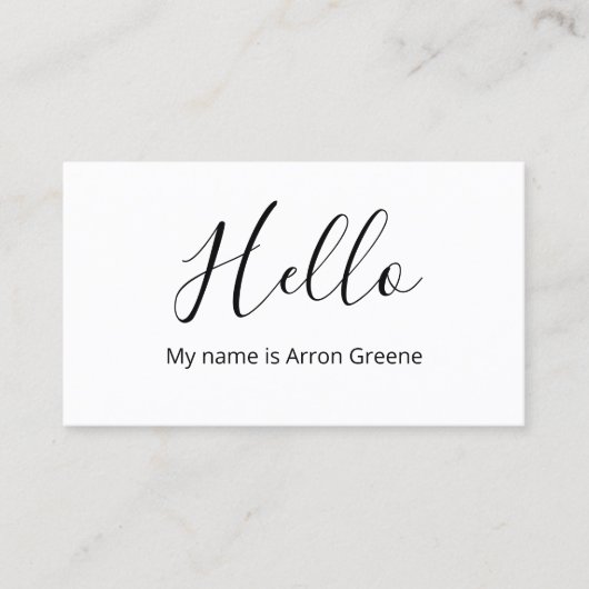 HELLO QR Code Social Media Icons Networking Busi Visitenkarte (Vorderseite)