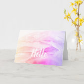 Hello Rainbow Watercolor Card Karte (Gelbe Blume)