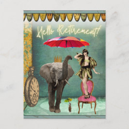 Hello Retirement Fun und Funky Postkarte