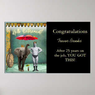 Hello Retirement Funny Personalisiert Poster