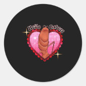 Hello Robert It's Ing Me Off Marcus The Worm  Runder Aufkleber (Vorderseite)