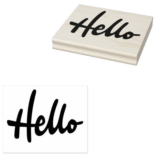 Hello Rubber Briefmarke Gummistempel (Stempel)
