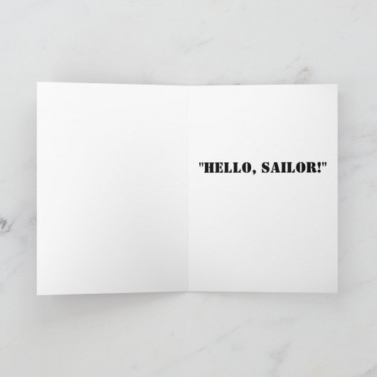 "HELLO, SAILOR!" KARTE (Innenseite)