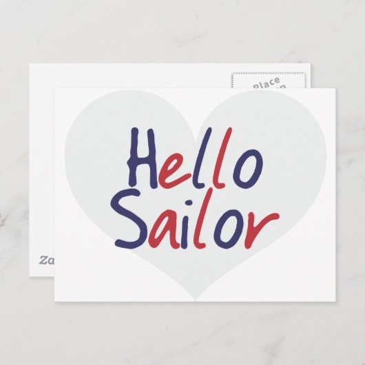 Hello Sailor Postkarte (Vorne/Hinten)