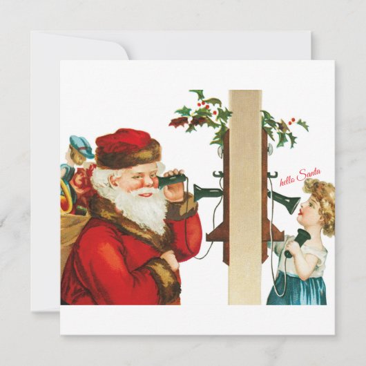 Hello Santa Feiertagskarte (Vorderseite)