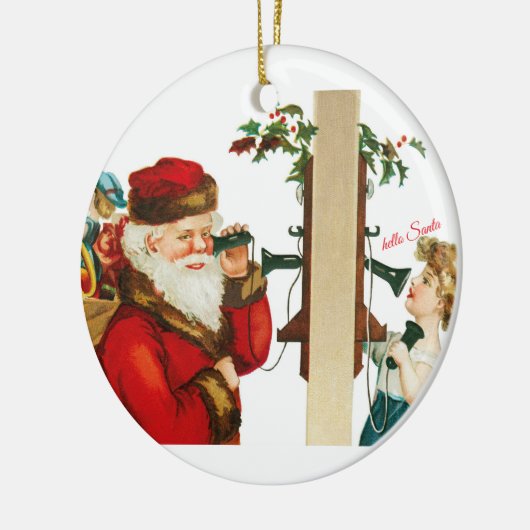 Hello Santa Keramik Ornament (Links)