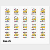 Hello School Square Sticker (Blatt)