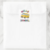 Hello School Square Sticker (Tasche)