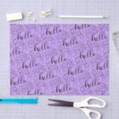 HELLO-schwarzes nahtloses Muster mit LINES Seidenpapier (Handwerk)