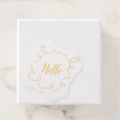 Hello Scribble Metallic Print Geschenkanhänger (Mit Box)