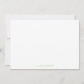 Hello Script Foto Green - Geburtsankündigung Ankündigung (Rückseite)