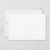 Hello Script Foto Pink - 3x5 Geburtshinweis Ankündigung (Rückseite)