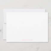Hello Script Foto Pink - Geburtserklärung Ankündigung (Rückseite)