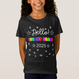 Hello Second Grade 2025 Niedlich zurück ins T-Shir T-Shirt