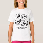 Hello Second Grade | Black First Grade Abschluss T-Shirt (Vorderseite)