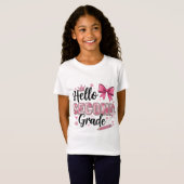 Hello Second Grade Coquette Bow Back To School T-Shirt (Vorne ganz)