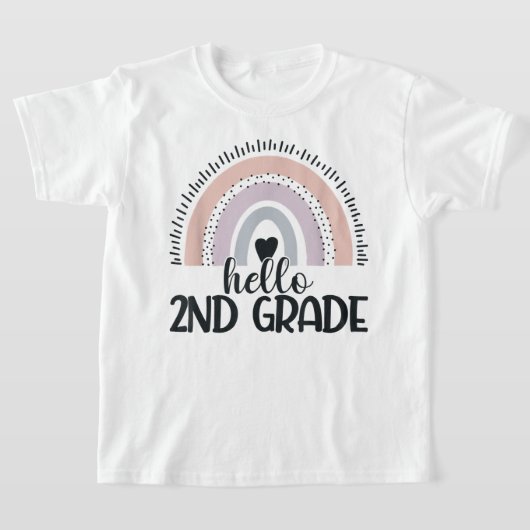 Hello Second Grade Coquette Bow Teacher Girl T-Shirt (Ablage )