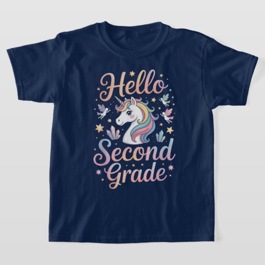 Hello Second Grade Coquette Bow Teacher Girl T-Shirt (Ablage )