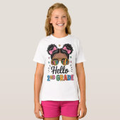 Hello Second Grade Coquette Bow Teacher Girl T-Shirt (Vorne ganz)