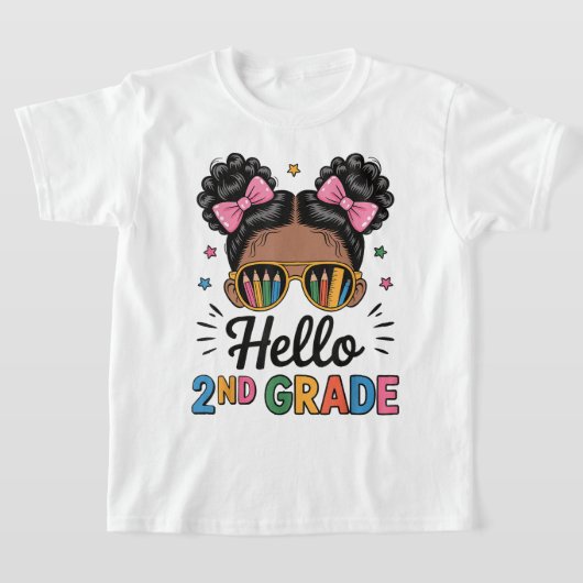 Hello Second Grade Coquette Bow Teacher Girl T-Shirt (Ablage )