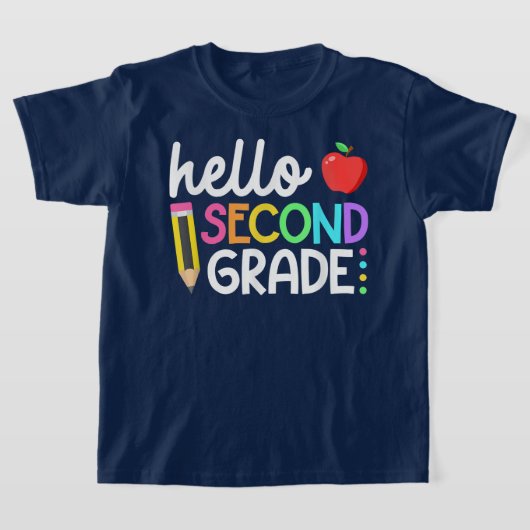 Hello Second Grade Coquette Bow Teacher Girl T-Shirt (Ablage )