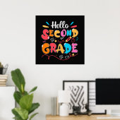Hello Second Grade Doodle Poster (Heimbüro)