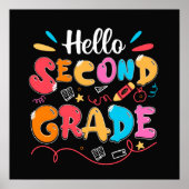 Hello Second Grade Doodle Poster (Vorne)