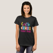 Hello Second Grade Leopard Gefärbte Krawatte Penci T-Shirt (Vorne ganz)