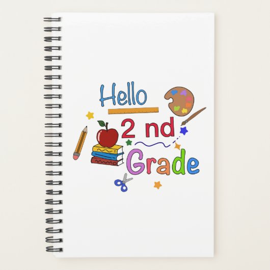 Hello Second Grade - Niedlich zurück in die Schulg Planer (Vorderseite)