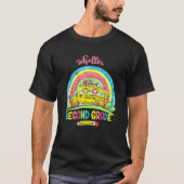 Hello Second Grade Rainbow Back To School Student  T-Shirt (Vorderseite)