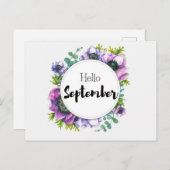 Hello September Postkarte (Vorne/Hinten)
