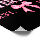 Hello Seventeen Est 2008 Coquette Bow 17th Birthda Poster (Ecke)