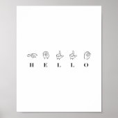 Hello Sign Language Poster (Vorne)