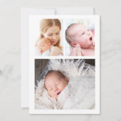 Hello Simple Modern Foto Geburtserklärung Ankündigung (Rückseite)