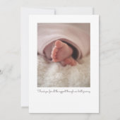 Hello Simple Modern Foto Geburtserklärung Ankündigung (Rückseite)