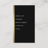 Hello Simple Text Imitats Metallic Gold Trim Visitenkarte (Rückseite)