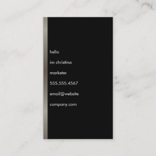 Hello Simple Text Imitats Metallic Trim Visitenkarte