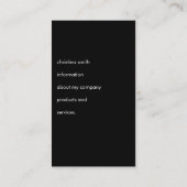 Hello Simple Text Visitenkarte (Rückseite)