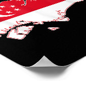 Hello Singare I Liebe Singare Map Flag Proud Singa Poster (Ecke)