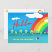 Hello Snail Mail Postkarte (Vorne/Hinten)