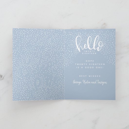 HELLO SNOW FEIERTAGSKARTE (Innenseite)