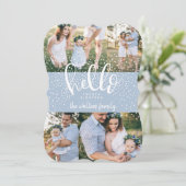 HELLO SNOW NEW YEAR CARD FEIERTAGSKARTE (Stehend Vorderseite)