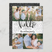 HELLO SNOW NEW YEAR CARD FEIERTAGSKARTE (Vorne/Hinten)