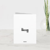 HELLO Speech Bubble Typografy Grußkarte Karte (Rückseite)