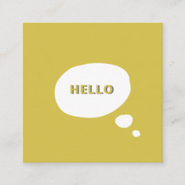 Hello-Speech Buble Business modern, minimalistisch Quadratische Visitenkarte
