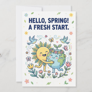 Hello Spring - A Fresh Start Seasonal Greeting Feiertagskarte
