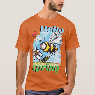 Hello spring bee Long Sleeve  T-Shirt