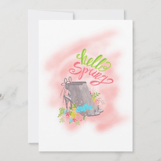 Hello Spring Birthday Tee Party Einladung (Vorderseite)